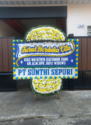 Papan Bunga Duka di Mejobo